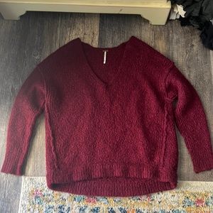 Free People maroon sweater